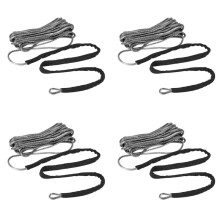 4pcs 3/16 Inch X 50 Inch 7700LBs Synthetic Winch Cable Rope with Protecing Sleeve for ATV UTV (Grey)