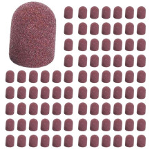 150Pcs Sanding Bands Block Caps Without Grip 80 120 180 13x19Mm Sanding Cap Manicure Pedicure Electric Nail Drill-02