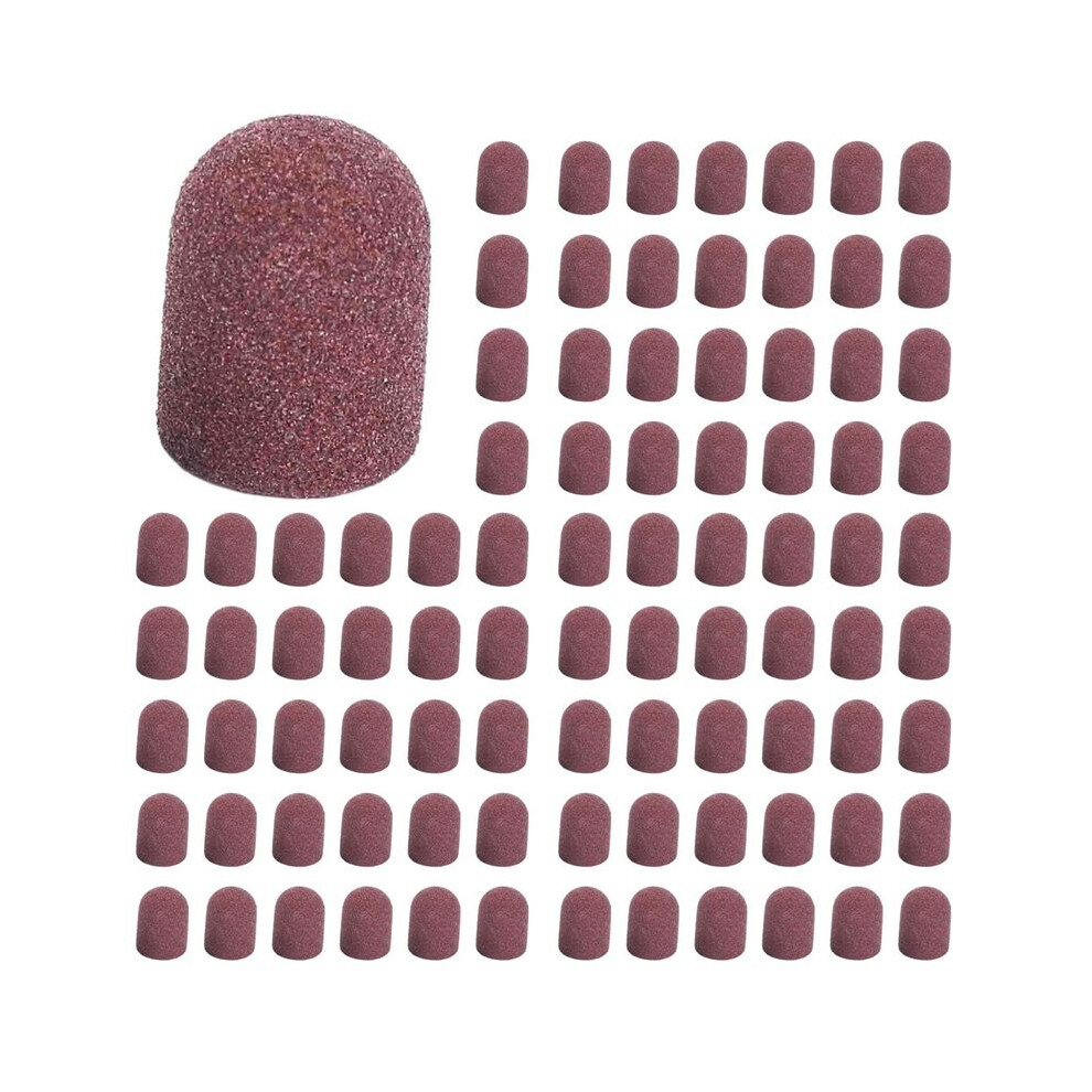 150Pcs Sanding Bands Block Caps Without Grip 80 120 180 13x19Mm Sanding Cap Manicure Pedicure Electric Nail Drill-02