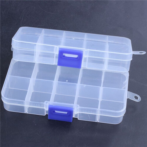 10Pcs 10-Slot Portable Plastic Resistors Electronic Component Case Box 1