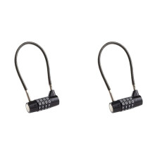 2X Lucchetti per Bagagli, Lucchetti di Sicurezza per Valigie A 4 Cifre, Lucchetto A Combinazione per Valigie, Lucchetto da Viaggio con Cavo
