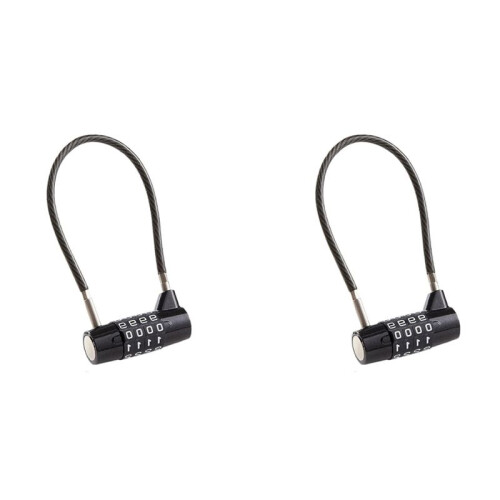 2X Luggage Locks, 4-Digit Security Suitcase Locks, Combination Padlock for Suitcases Flexible Cable Travel Lock