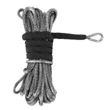 4pcs 3/16 Inch X 50 Inch 7700LBs Synthetic Winch Cable Rope with Protecing Sleeve for ATV UTV (Grey)