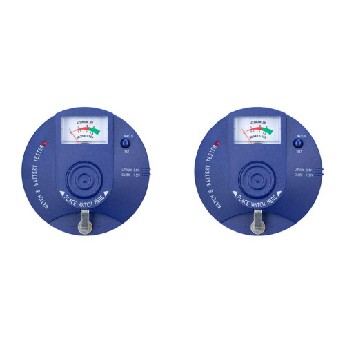 2X Quartz Movement Tester ,Circular Type Watch Battery Pulse Tester and 1.5V 3V Button Cell Battery Analyzer