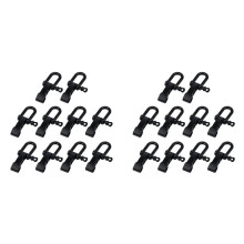 20Pcs Paracord Bracelet Shackle Buckle, Bow Anchor Shackle Clasp D Shackle Clip Adjustable for Survival Bracelet Black