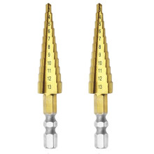 2pcs 3-13mm HSS Straight Step Drill Bit Wood Metal Hole Cutter Core Drill Bit Pagoda Drill Bit