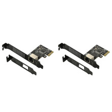 2X Carte Réseau PCIE 5 Go PCI Express X1 Vers RJ45 Gigabit Ethernet Service Carte Réseau 10/100/1000M/2.5G/5G pour PC