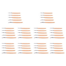 50X Crochet Hooks Set with Beech Wood Handle, Crochet Hooks for Chunky Yarn, Size 7mm 8mm 9mm 50mm 12mm