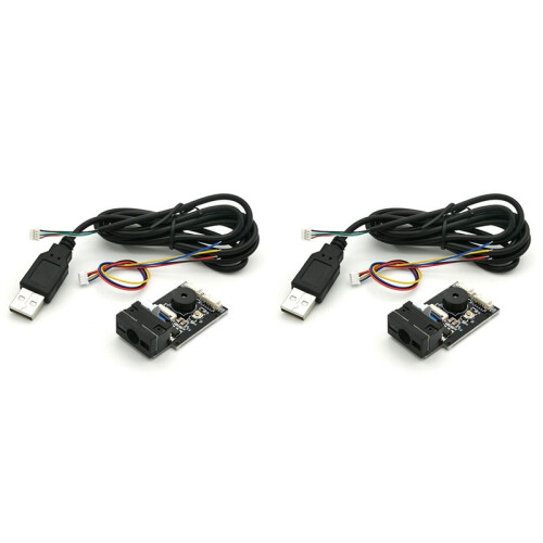 2X GM65 USB Wired Barcode Scanner 1D 2D Bar Code Reader QR Code Reader Module CMOS Buzzer for Reminding with Cable UART