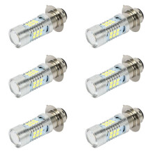 6X H6 Single-Claw Motorcycle 3030 21SMD Led Headlight Light Lamp Bulb 1200LM White 21W