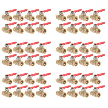 48PCS 1/4 Inch Heavy Duty Brass Valve Shut Off Male and Female NPT Thread Pipe Fitting