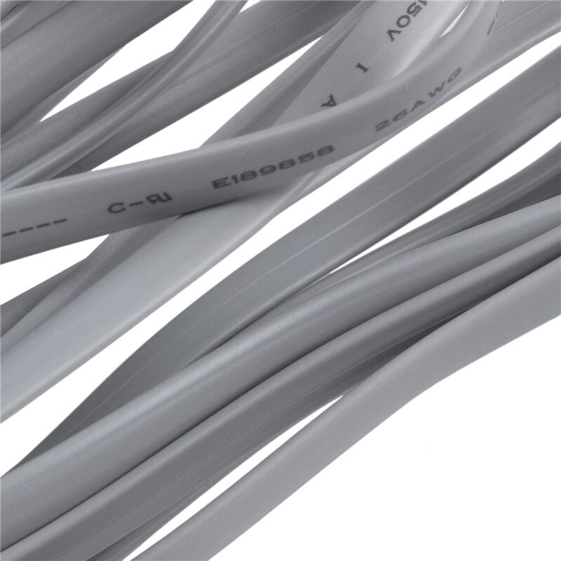 3X Gray Plastic Noodles 6P6C RJ11 M/M Flat Telephone Cable Cord 5M 16ft ...