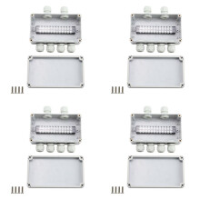 4X Caja de Conexiones Impermeable IP66 Caja EléCtrica Impermeable 2 en 4 Salidas para Cable de 4-8 mm de DiáMetro