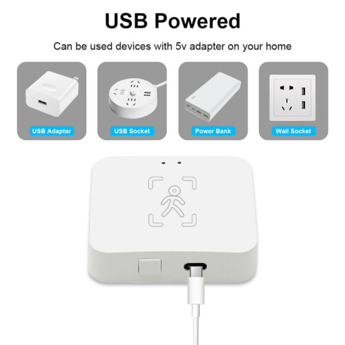 3X Tuya Zigbee Human Presence Detector with Holder  Human Body PIR Sensor MmWave  Microwave Motion Sensor 2
