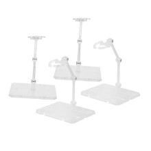 Adjustable Transparent Action Figure Stand with Stable Display Base, 4pcs Doll Holder for Collectors