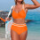 Women's High Waisted Bikini Sets Two Piece Swimsuits-Black S 6