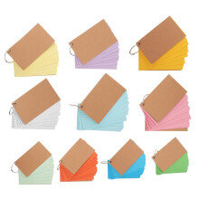 10pcs DoubleSided Vocabulary Flash Cards with Ring Bound Index Cards and Protective Cover