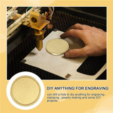 30PCS Laser Engraving Blanks Brass Coin Blanks Metal Engraving Blank Coins 40mm with Acrylic Protection Box