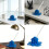 Modern 3D Printed Writing Tool Rack Pencil Support-Blue 3