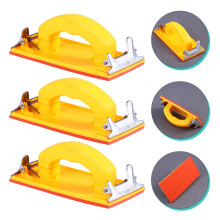 HEMOTON Sanding Block Holder Automotive Yellow 3 Pcs