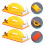 HEMOTON Sanding Block Holder Automotive Yellow 3 Pcs 1