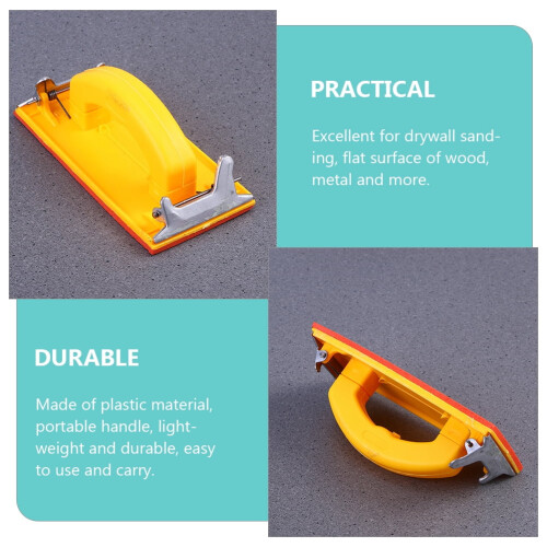 HEMOTON Sanding Block Holder Automotive Yellow 3 Pcs 2