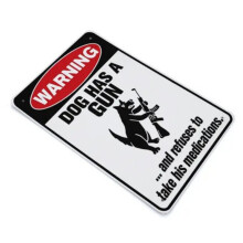 Humorvolles Warnschild für Haustiere, 20 x 30 cm, lustiges-A01