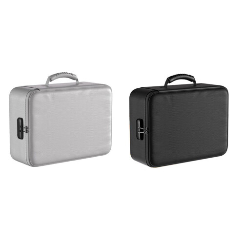 36x27x10cm Waterproof Fireproof File Box Perfect For-Black 1