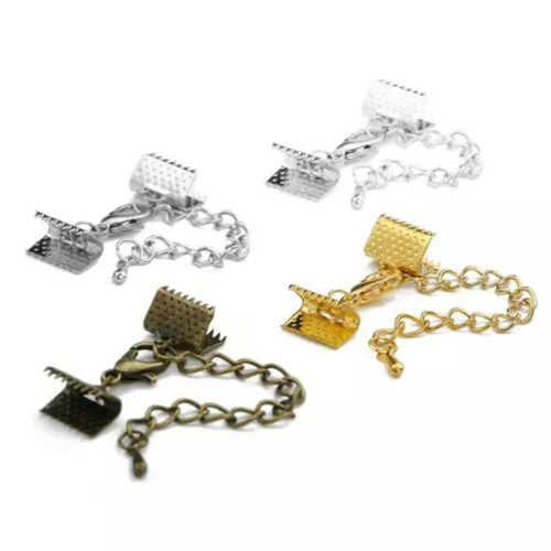 Kit de 10 embouts de cordon en cuir dorés, 40 mm 2