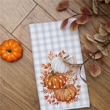 Juego de 6 PañOs de Cocina de OtoñO, Naranja, Calabaza, Gris, Cuadros de OtoñO, PañOs de Cocina, PañO de Secado