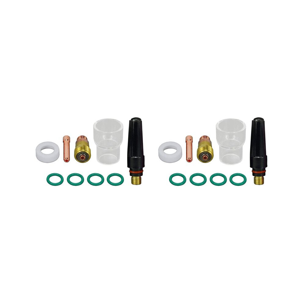 Tig Stubby Gas Lens Collet Body 17Gl332 12 13/16Inch Tig Gas Lens Insulator For Sr Wp 17 18 26 Tig Welding Torch 18Pcs 6032795686583