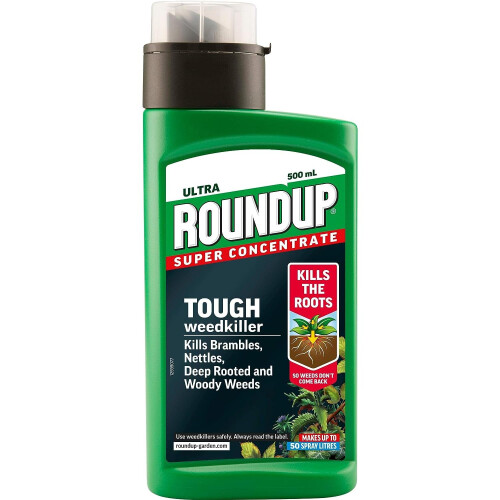Roundup Ultra Tough Weedkiller 500ml Concentrate - Kills Brambles & Deep Roots
