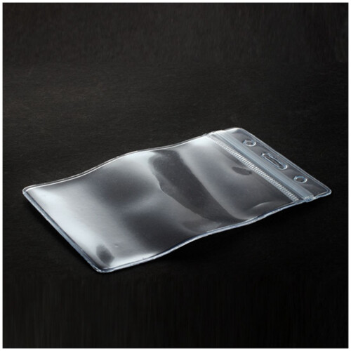 150 Pcs Clear Plastic Vertical Name Tag Badge ID Card Holders