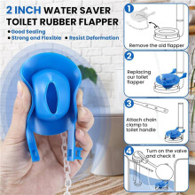 2X Toilet Tank Replacement Kit, Toilet Float Valve 2 Inch Toilet Flapper, Front Mount Toilet Flush Handle