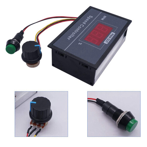 2X PWM  Motor Speed Controller with Digital Display 30A PWM Adjustable Speed Stepless Regulator 1