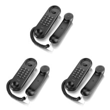 3X TCF1000 Wand-Schreibtisch-Wandtelefon mit Wahlwiederholung und Flash-Speicher, Hotel-Telefonaufzug, Home-Office-Telefonverlängerung