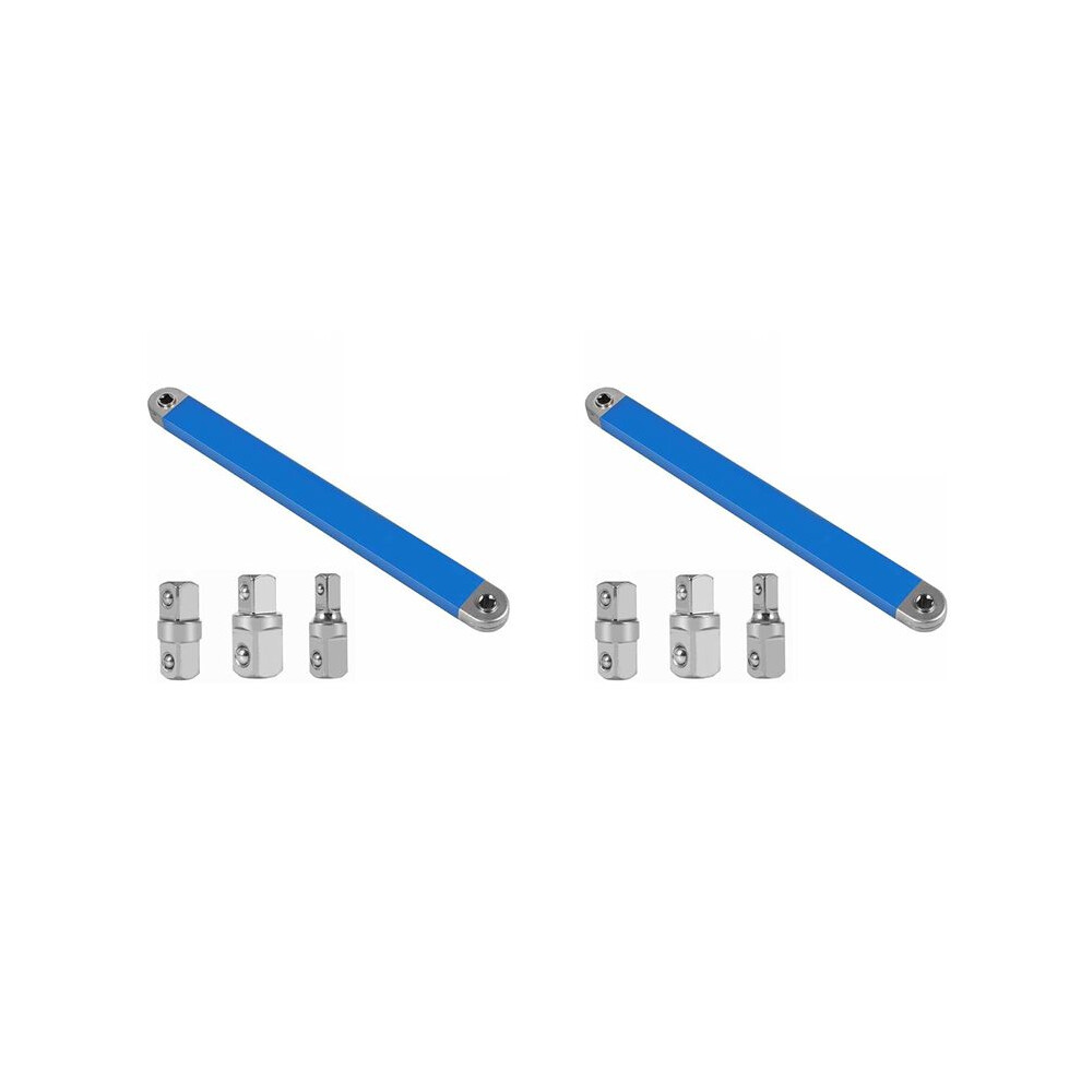 2X Offset Extension Wrench,15Inch Multifunctional Tight Reach Wrench, Carbon Steel Offset Impact-Ready Socket Wrench 6032093423989