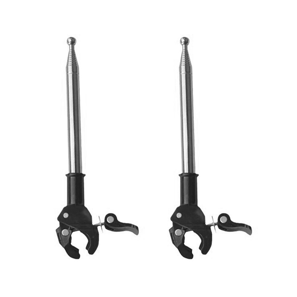 2Pcs 1.2M Telescopic Flag Pole Stainless Steel Pole Flag Waving Flagpole Flag Pole Car Holder For Car Truck Boat Vehicle 6032117819712