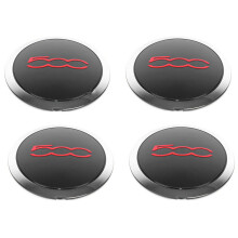 4X 133mm Hubcap for  500 Wheels Centre Hub Caps 68078419AC 68078421AC Dust Cover 51884863 Red