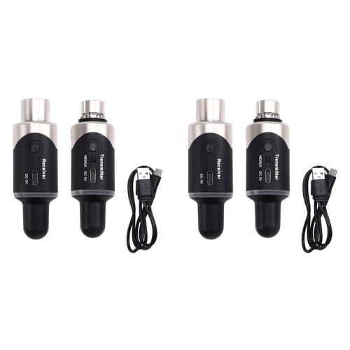 2X New U801 UHF Wireless XLR Transmitter and Receiver Microphone Converter Wireless Microphone for Live Interview/Studio
