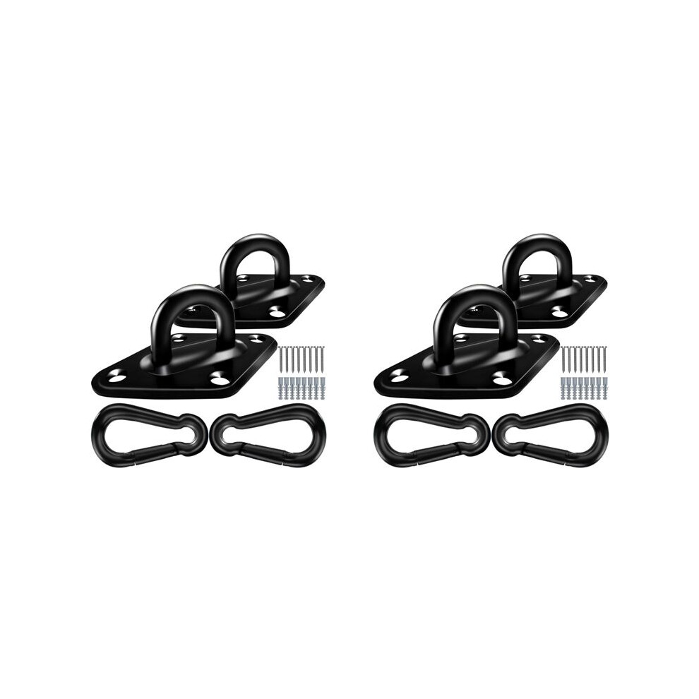 1700Lbs Capacity Heavy Duty Hammock Hooks, 4Pcs M10 Stainless Steel Pad Eye Hooks,Hanging Hooks For Hammock Hanging 6032234178174