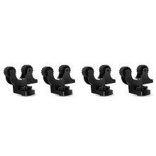 Supporto per Pagaia per Kayak, 4 Pezzi Supporti per Pagaia per Montaggio su Pista per Kayak Neri Clip per Pagaia per Guida In Plastica per Kayak