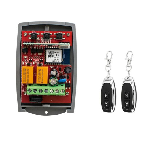 2X Wifi 433MHz Rolling Code Garage Door Remote Control RF Receiver   Relay 85-250V  Life APP 1