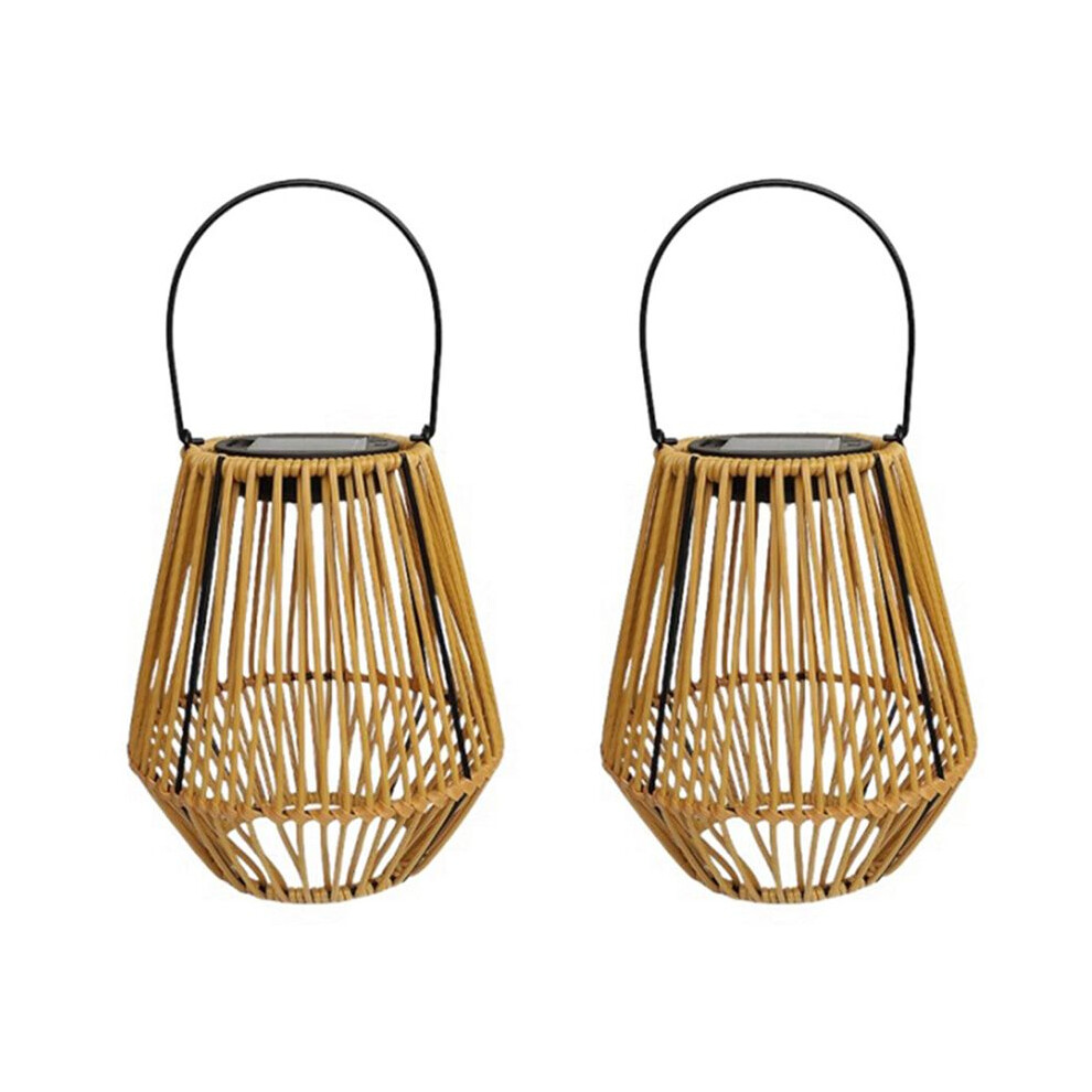 Semoic 2X Solar Rattan Garden Lights Outdoor Camping Home Courtyard Garden Pavilion Restaurant Led Garden Lights