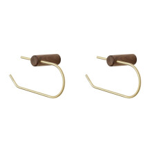 2X Porta Fazzoletti nel Legno Portarotolo per Carta Igienica nel Ottone Accessorio per Riporre La Carta Igienica Portarotolo per Carta Igienica