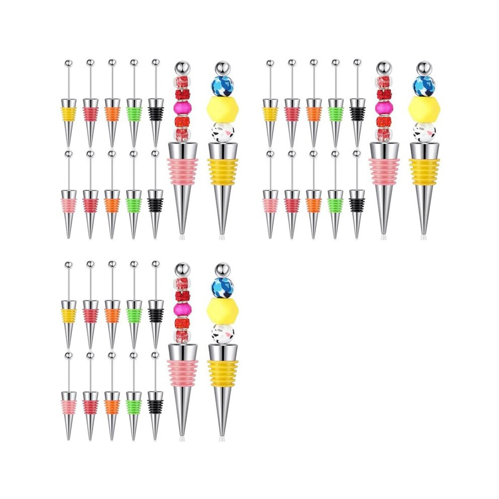 36 Pcs Beadable Wine Stoppers For Wine Bottles Wine Saver Bottle Stopper For Beverage Gifts Holiday Party Wedding Bar 4712483983249