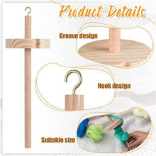 6 Szt DIY Drop Spindle Top Whorl Przędza Przędzy Ręcznie Drewniane Kołowrotek do Przędzy Wrzeciono Przędzy dla Początkujących Szycie