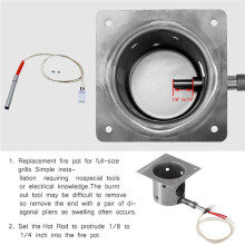 2X Zestaw Zapłonnika Hot Rod Zamienny Rozrusznik Grilla dla Traeger Camping Chef Pit Boss Grille na Pellet do Części BBQ Pro
