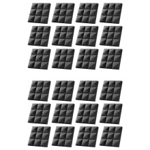 24 Pack Sound Proof Foam Panels with Self-Adhesive, 12 X 12 X 2 Inches Acoustic Panels,Soundproof Wall Panels Black