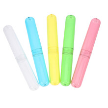 Travel Toothbrush Holder Case Set of 5 with Breathable Transparent Design and Compact Storage